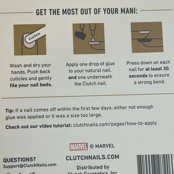 NEW Clutch Nails Spidey Web Marvel Press on nails Medium Almond New Sealed - Picture 8 of 10